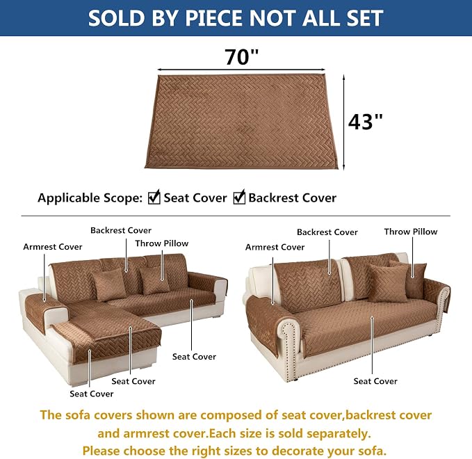 Eismodra Couch Cover, Sectional Couch Covers, Sofa Covers - Image 5