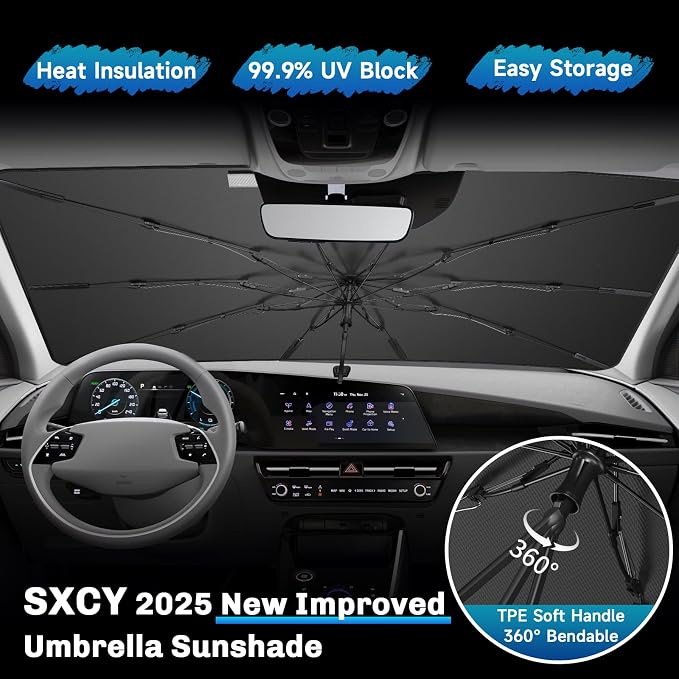 SXCY for 2023 2024 2025 Kia NIRO Windshield Umbrella Sunshade for 2025 Kia NIRO - Image 3