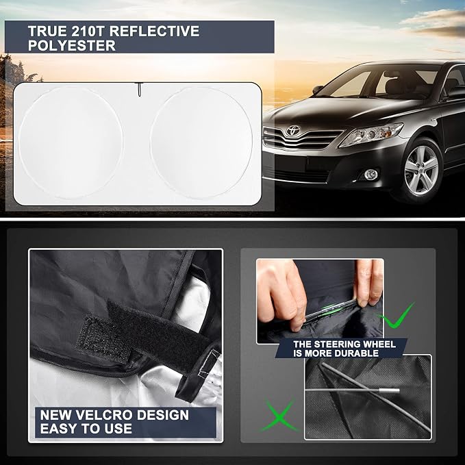 INSAUTO Windshield Sun Shades Custom Fit - Image 4