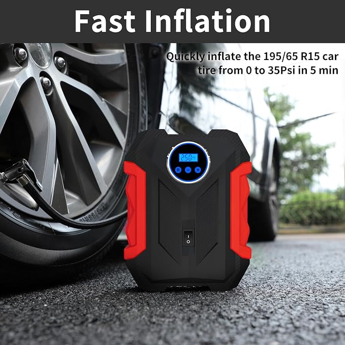 Digital Air Compressor for Car Auto Pump Portable Tire Inflator - Image 4