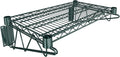 14" x 24" Green Epoxy Wire Wall Mount Shelf by Krollen+Industrial