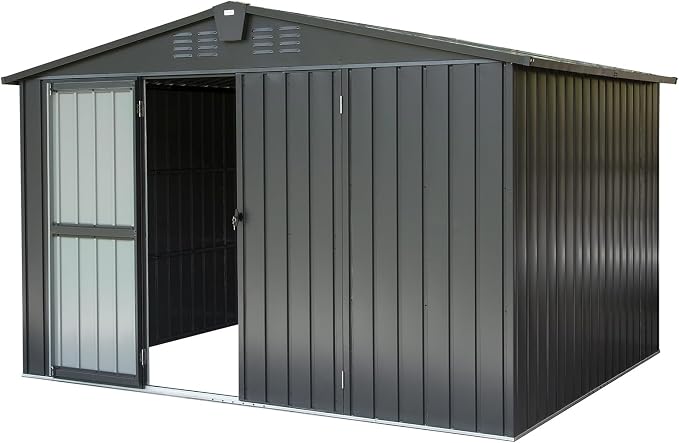 IKERY Galvanized Steel Storage Shed by IKERY