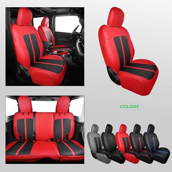 for Jeep Wrangler Seat Covers 4Door JK 2013 2014 2015 2016 2017, Custom Fit Car - Image 8