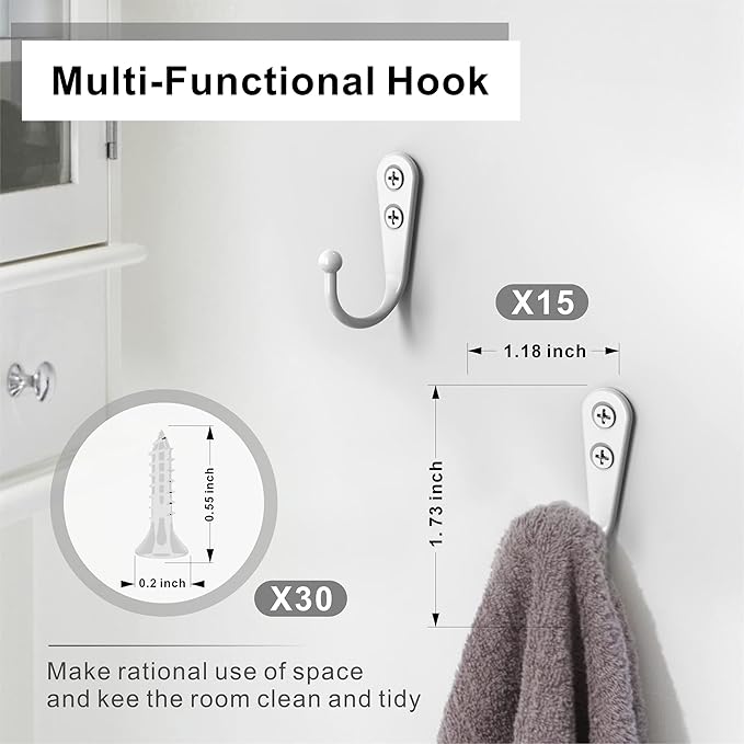 15PCS Coat Hooks - Image 6