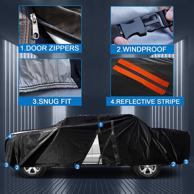 Ram 1500/2500/3500 Truck Cover Custom Fit 1994-2026 Club/Extended/Quad/Regular - Image 3