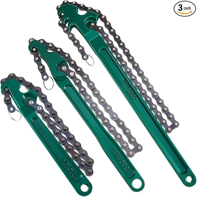 Lasnten 3 Pcs Large Reversible Chain Oil Filter Wrench by Lasnten