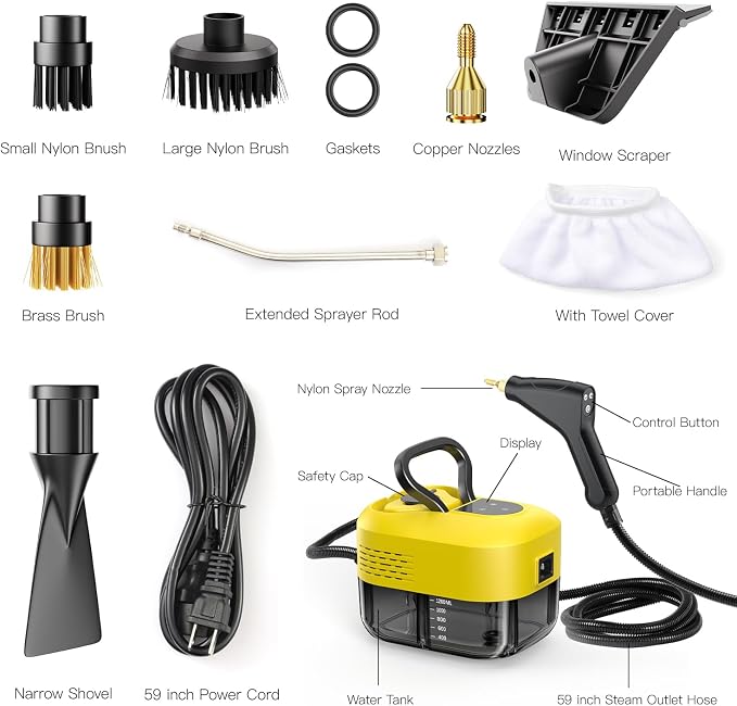 Handheld Steam Cleaner for Home＆Kitchen, 212°F High Temperature, 1200ML Tank - Image 3