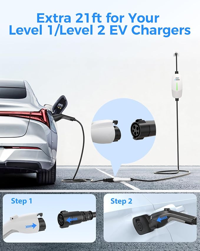 EV Charger Extension Cable, 21ft 50Amp J1772 Extension Cable Compatible - Image 5