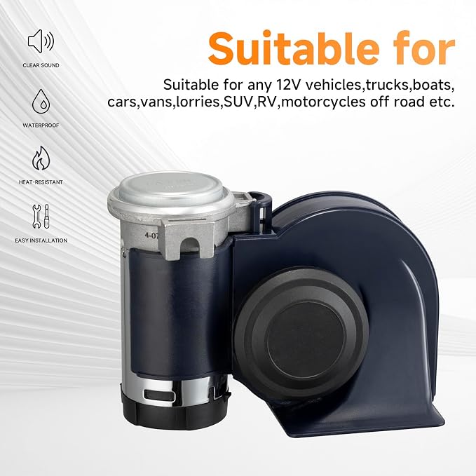 Air Horn, 12V 150DB Loud Train Horn kit - Image 6
