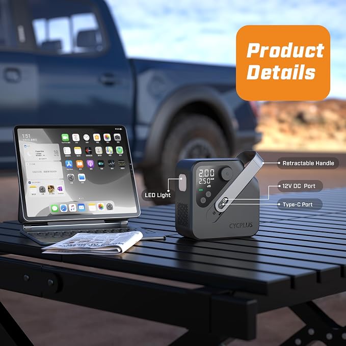 CYCPLUS AL7 Tire Inflator Portable Air Compressor - Image 9