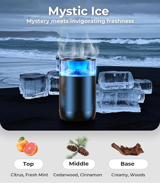 Smart Car Air Fresheners, Ambient Light & Mist Fragrance, Auto On/Off Car Air - Image 5