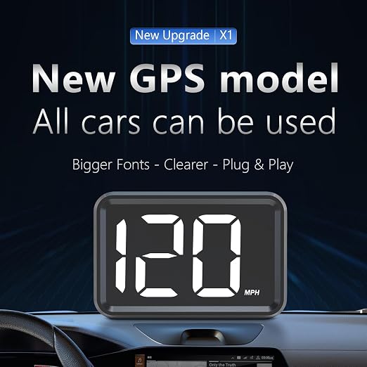 GPS Digital Speed Meter with MPH, Car Head Up Display - Image 2