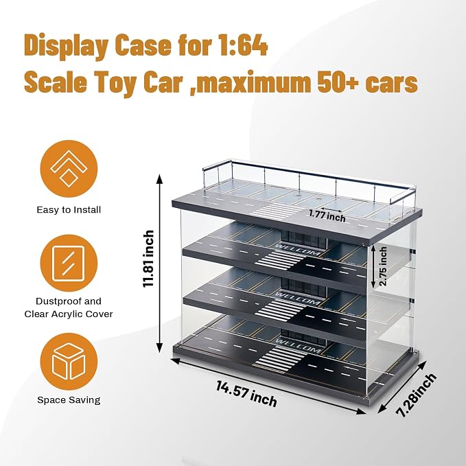 Display Case for Hot Wheels Garage & Matchbox Cars - Image 2