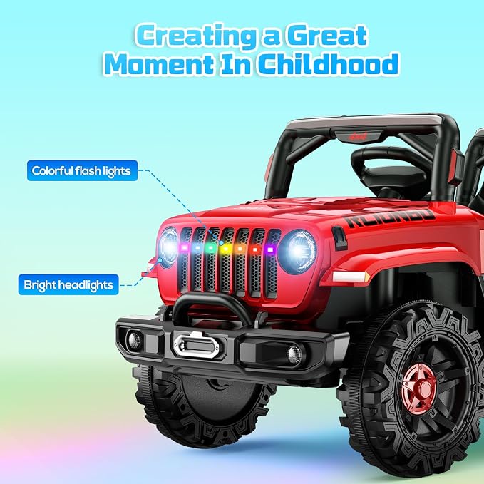 SEALIGHT 12V Kids Ride On Car Truck w/Parent Remote Control, 4 * 380W Motors - Image 5