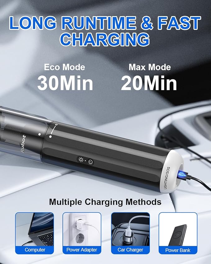 RUBOT Handheld Vacuum Cordless, Portable Car Vacuum - Image 3