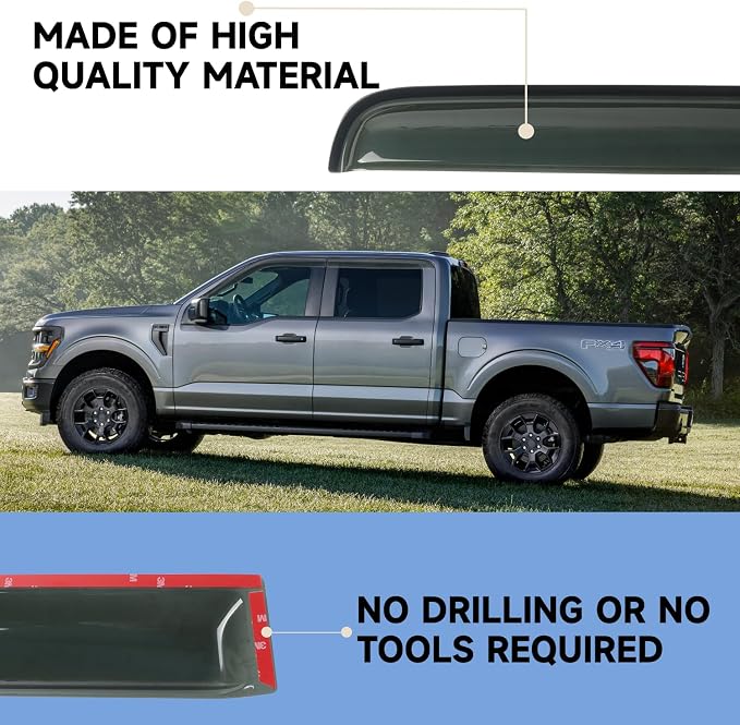 Outside Mount Window Visors Rain Guards Fit - Image 5