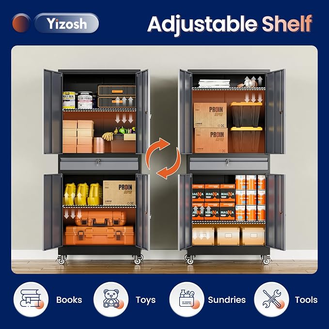 Yizosh Metal Garage Storage Cabinet - Image 5