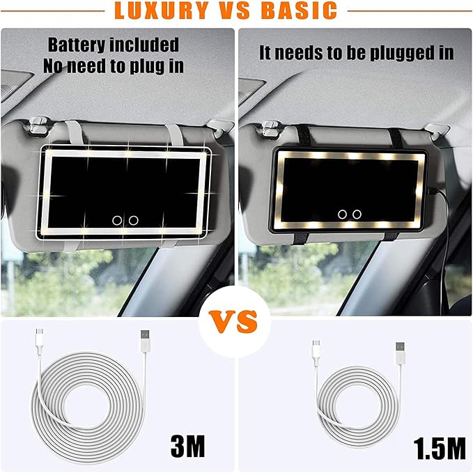 Car Sun Visor Vanity Mirror, Makeup Mirror - Image 4