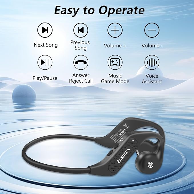 BANIGIPA Open Ear Headphones Wireless Bluetooth, Upgraded 5.3 Bluetooth - Image 8
