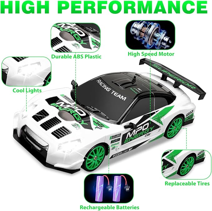 Remote Control Car 2.4GHz 1:24 Scale 4WD RC Drift Car 15KM/H High Speed - Image 3