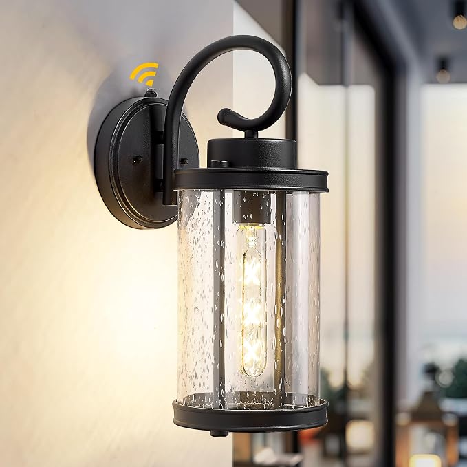 kudos Dusk to Dawn Outdoor Lighting, 15.8 inch Large Cylinder Porch Lights by kudos