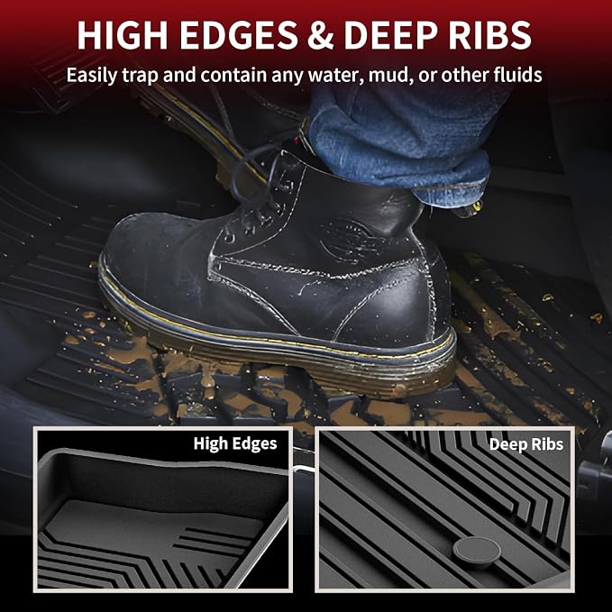 LASFIT Floor Mats&Trunk Mat for Toyota RAV4 2019-2025 All Weather TPE Mats - Image 3