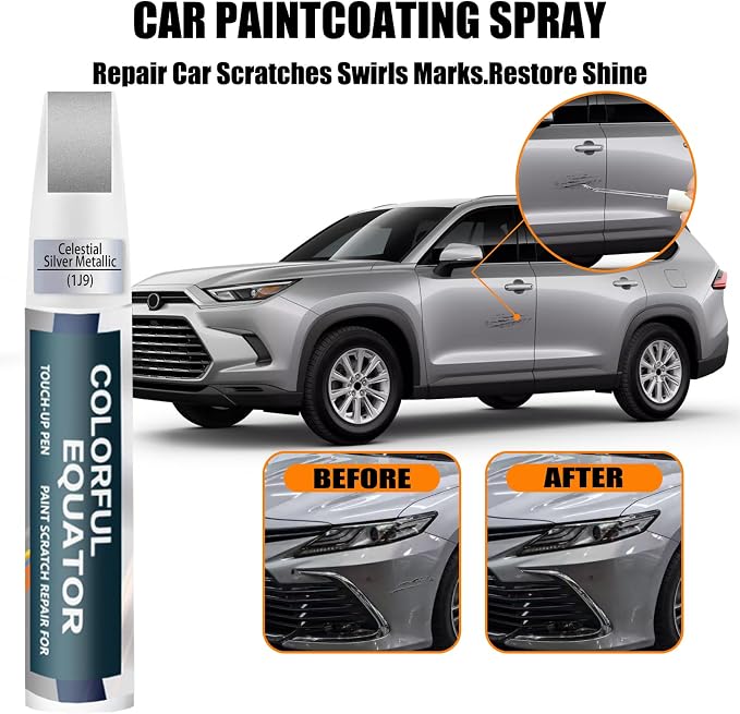 1J9 Celestial Silver Metallic Touch Up Paint - Image 3