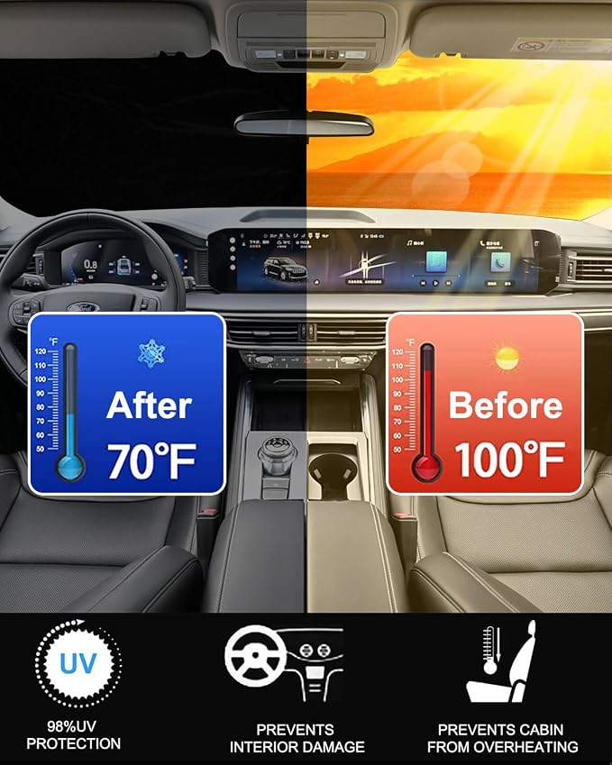 2025 Upgrade Front Windshield Sunshade fit - Image 2