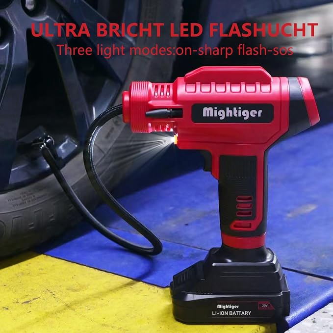 Tire Inflator 20V Cordless Mini Air Compressor DC 12V Portable Handheld Car Air - Image 4
