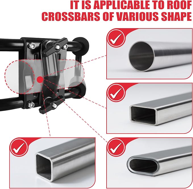 FORWODE Premium Kayak Roof Rack, 2 Pair J-Bar Roof Rack, Folding Adjustable Rack - Image 8