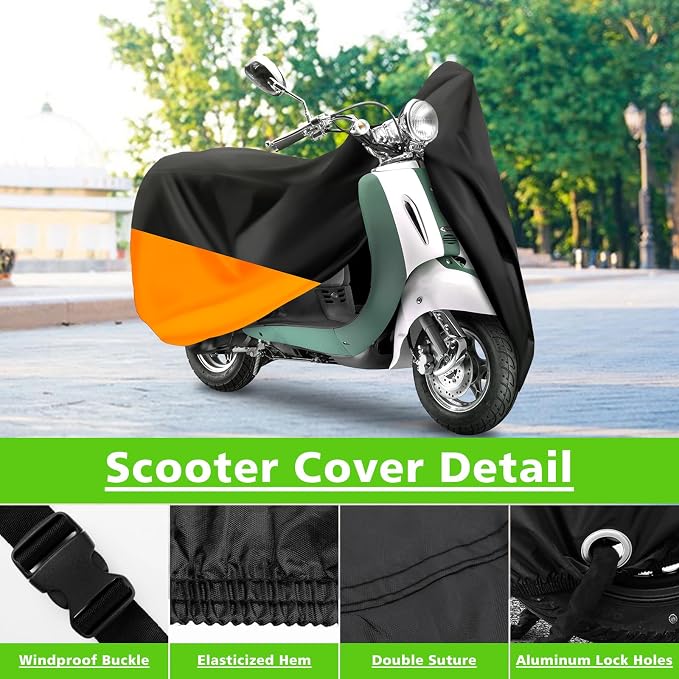 COVERVIN Scooter Outdoor Waterproof Cover, Moped Cover Vespa Cover - Image 2