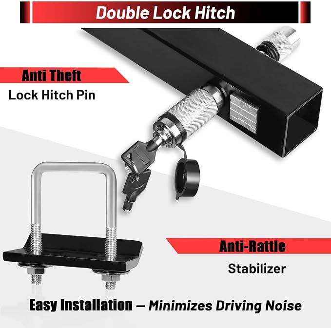 FORWODE Hitch Mount Bike Rack Fits 2 X 80 lbs Bicycle, Platform Bike Rack - Image 3