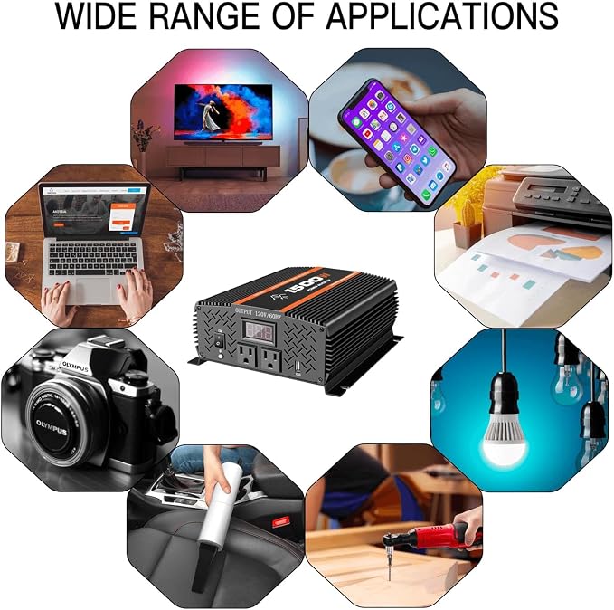1500 Watt car Power Inverter 12V to 110V/120V - Image 7