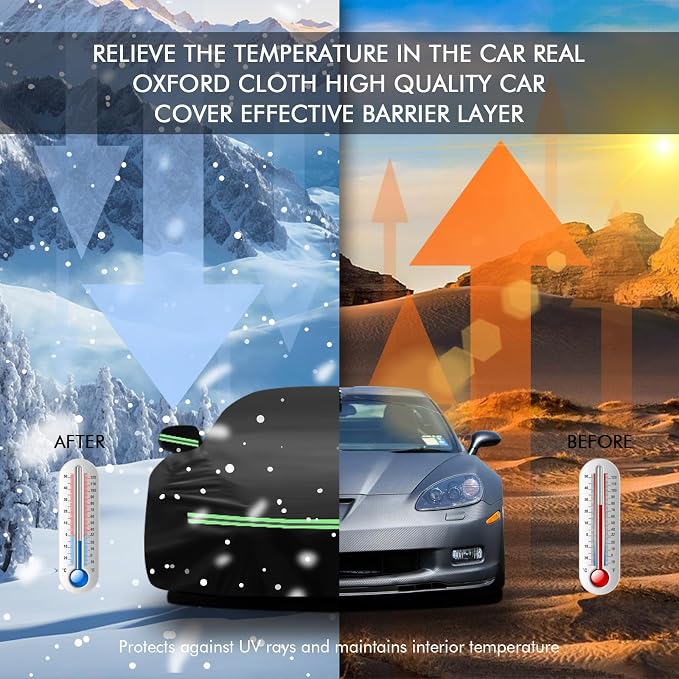 for Corvette 2005-2013 C6 Car Cover 210D Outdoor Waterproof UV Protection - Image 5