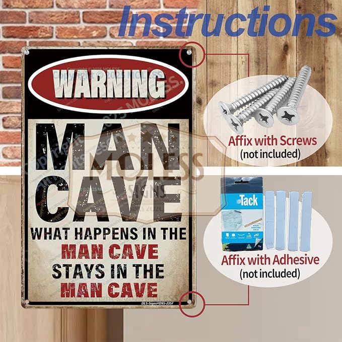 'What Happens Here, Stays Here!' Funny Man Cave Decor - Image 4