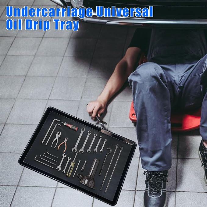 6 Pack Extra Large Oil Drip Pan, 35.4 x 24 x 1.6 in Oil Change Drain Pan - Image 6