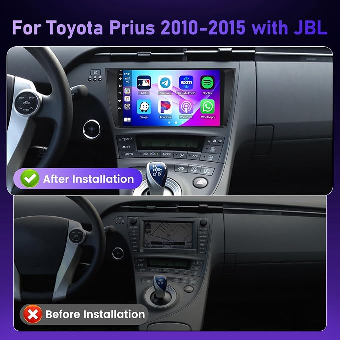 Wireless Carplay Car Stereo for Toyota Prius 2010-2015 - Image 3