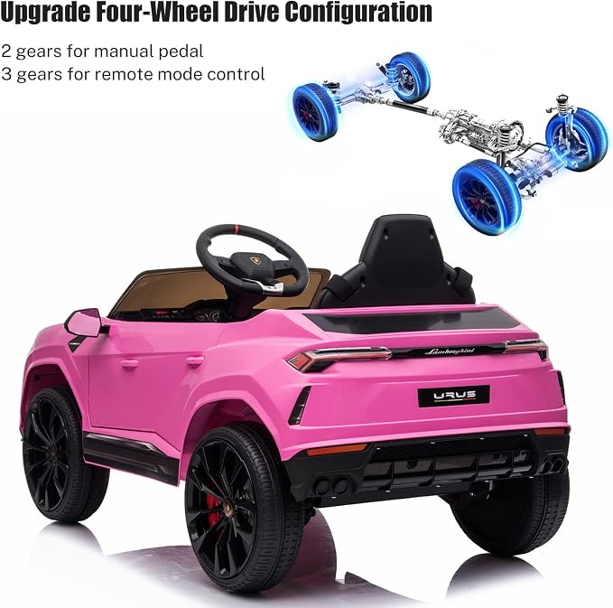 Kids Electric Ride On Car for Kid, 12V Licenced Lamborghini Kids Electric - Image 4