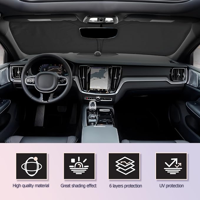 LUWU for 2019-2025 S60 V60 Windshield Sun Shade 2025 S60 V60 Windshield - Image 2