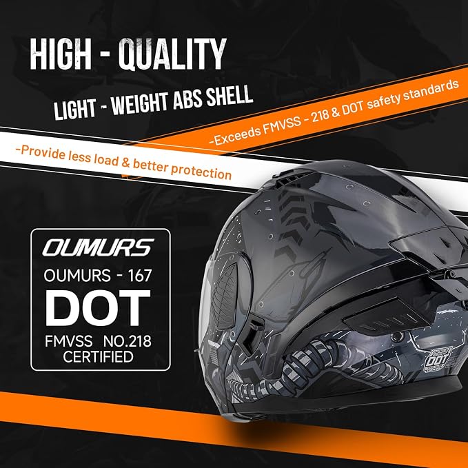 Modular Motorcycle Helmets Full Face Flip up Street Bike Motorcycle Helmet - Image 4