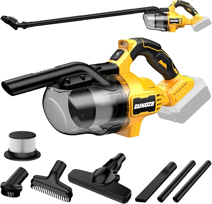 Cordless Vacuum for Dewalt 20V Battery, 5 in 1 Handheld Electric Vacuum Cleaner by GUNOZE