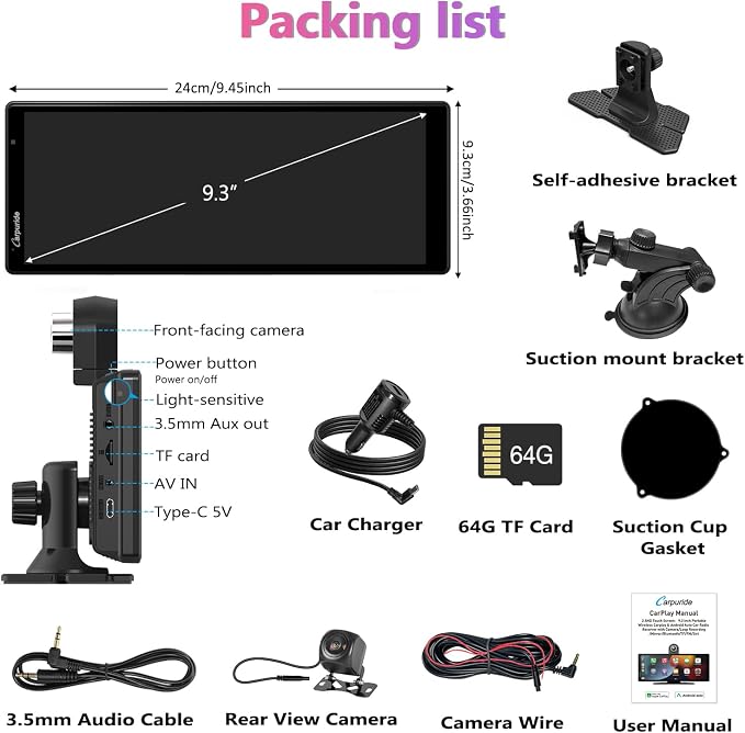 2025 CARPURIDE W903 Portable Carplay & Android Auto - Image 7