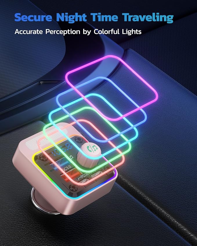 Nulaxy 54W Bluetooth 5.3 Car Adapter - Image 7