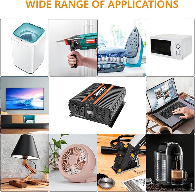 3500W Pure sine Wave Inverter 3500 watt Inverter 12 Volt Inverter RV Inverter - Image 6