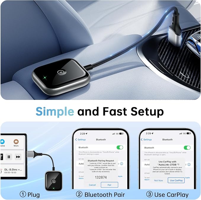 Wireless CarPlay Adapter for Apple CarPlay, Instant Connectivity, Super Mini - Image 4