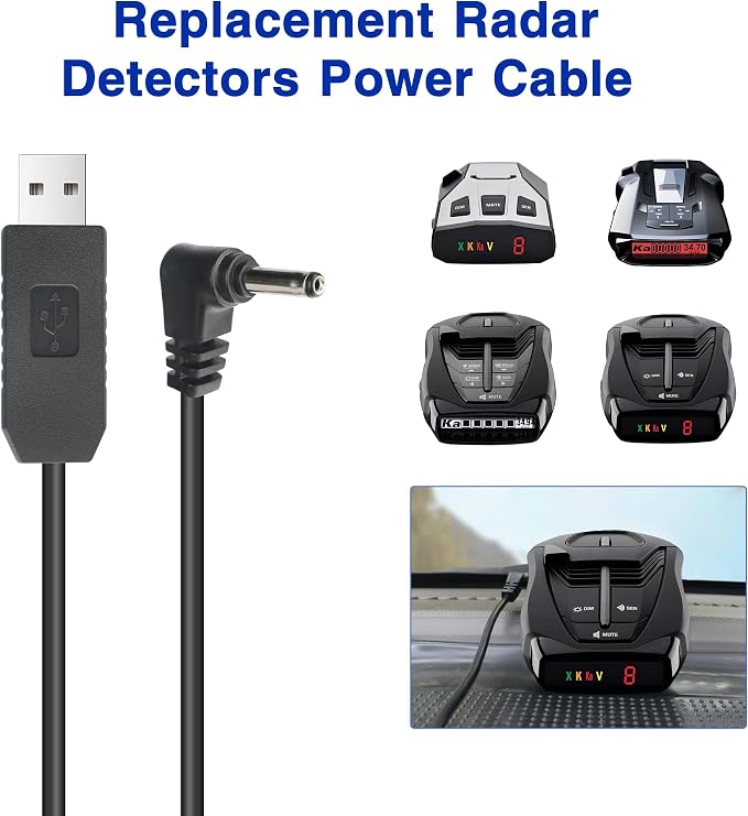 Radar Detector Power Cable for Cobr RAD350 380 450 480i 700i XRS9370 955 5300 - Image 2