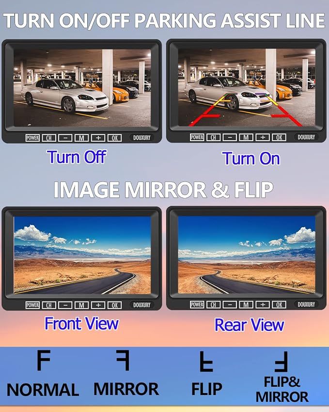 FHD 1080P 2 Digital RV Wireless Backup Camera System - Image 8