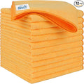 HOMEXCEL Yellow Microfiber Cleaning Cloths 12 Pack, 12.5 x 12.5 inch Microfiber by HOMEXCEL