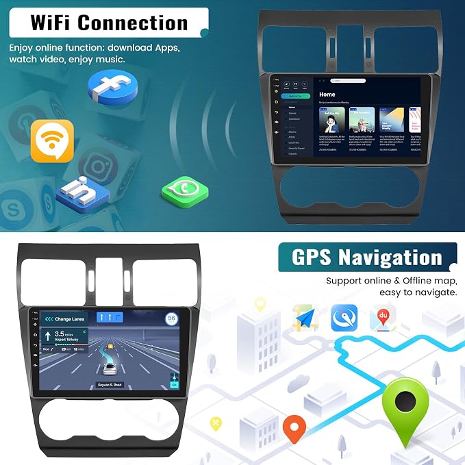 UNITOPSCI 2G+64G for Subaru Forester WRX Impreza 2013-2015 Radio Android 13 Car - Image 5