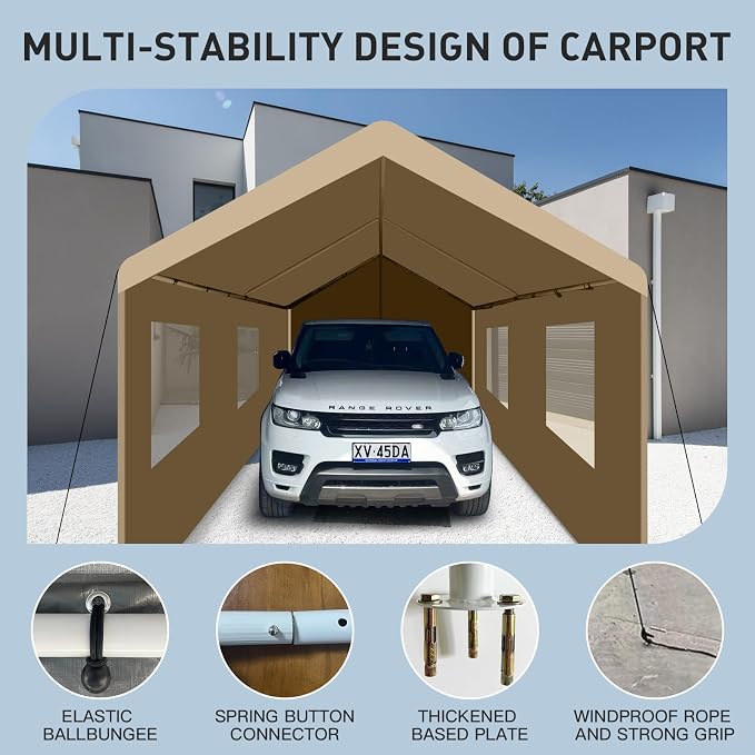 Car Canopy Portable Garage Duty Carport - Image 3